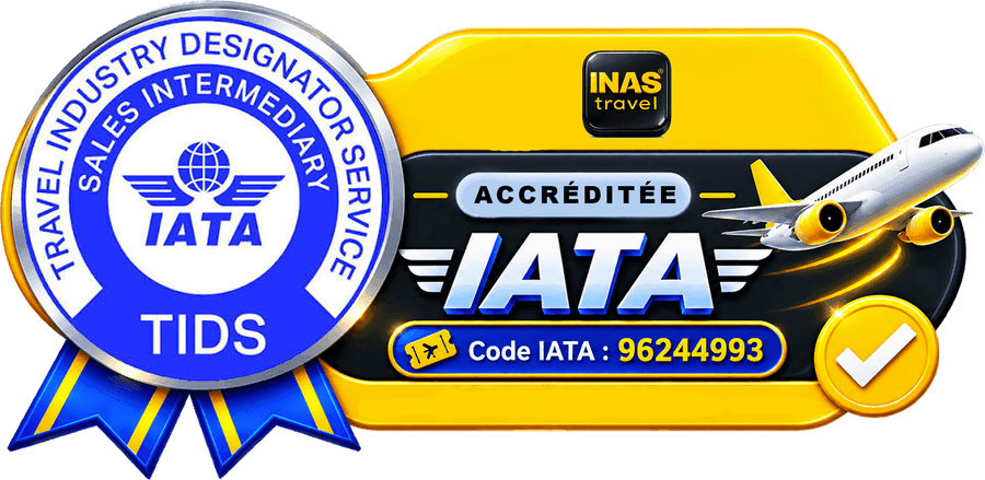 Inas Travel — Agence accréditée IATA TIDS, code IATA 96244993